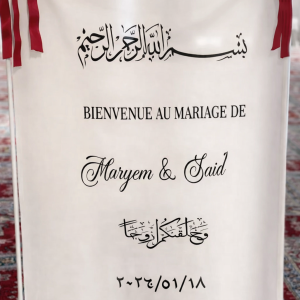 Panneau événement en tissus