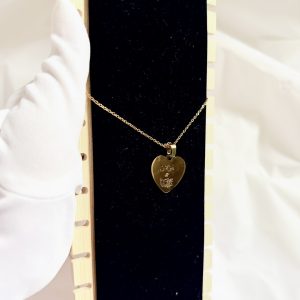 Collier pendentif coeur à graver