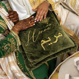 Coussin événements ( henna, mariage , halal …)